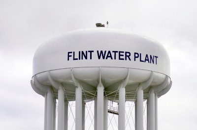 Flint, Mich., water tower - Flint water