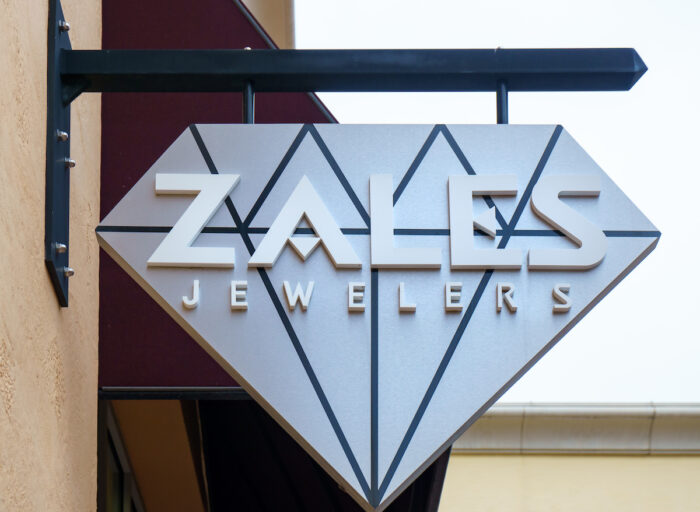 Zales Jewelers store exterior and sign.