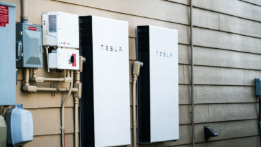 Tesla Powerwall Home battery storage connecting home energy storage with solar panels and powering the grid with a self sustaining future.