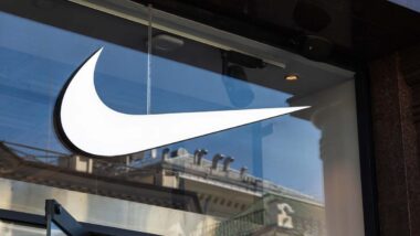 Close up of Nike store signage, representing the Nike class action.