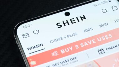 Close up of Shein website displayed on smartphone screen, representing the Shein class action.