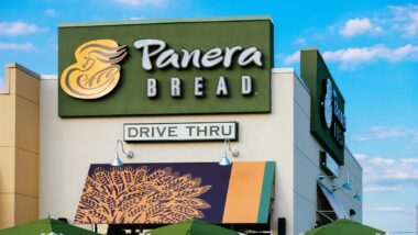 Exterior of Panera Bread signage, representing the Panera Charged Lemonade lawsuit.