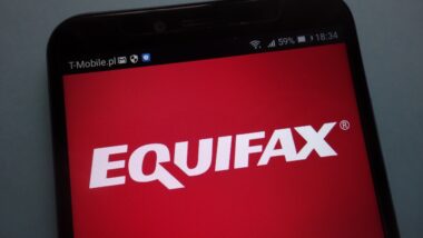 Equifax logo on a smartphone