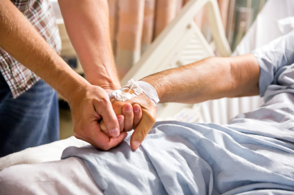 Hospital holding hands