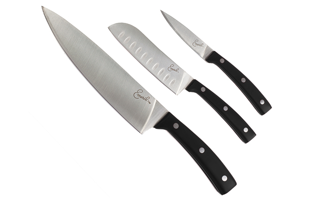 Emeril Lagasse 8 Stainless Steel Steak Knife Set Stamped Kitchen Knives  Cutlery