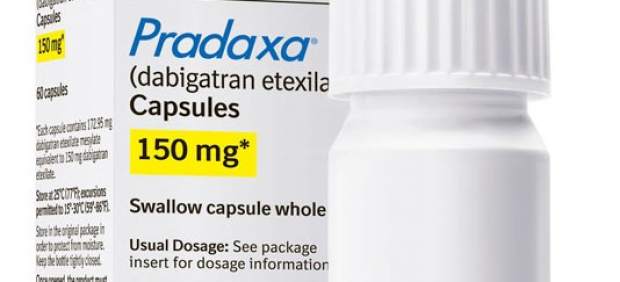 Pradaxa box and pill bottle