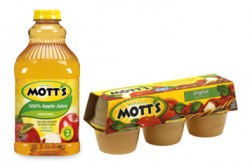 Mott's applesauce, Mott's apple juice