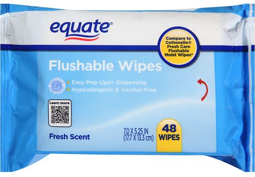 Equate Flushable Wipes in Soft Flexible Dispenser, Fresh Scent, 48 count  Ingredients and Reviews