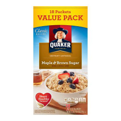 quaker oats instant oatmeal maple and brown sugar