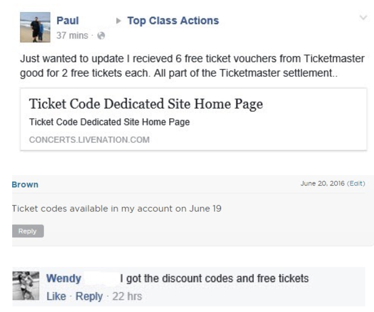 Class Action Lawsuit Ticketmaster - Charles Anderson