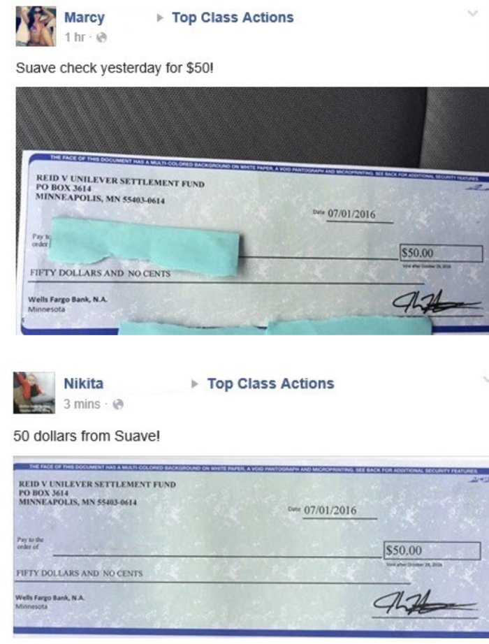 Suave Keratin Infusion Class Action Settlement Checks Mailed Top