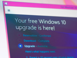 Update screen of Microsoft Windows 10.