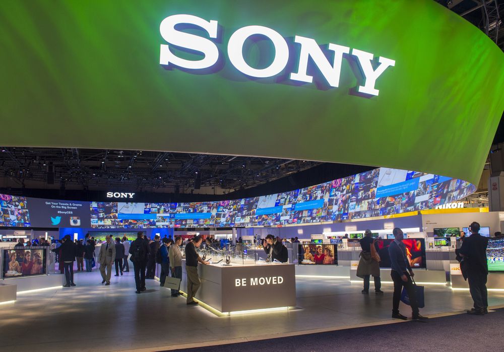 Sony area at Consumer Electronics Show