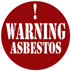 Warning Asbestos-stamp