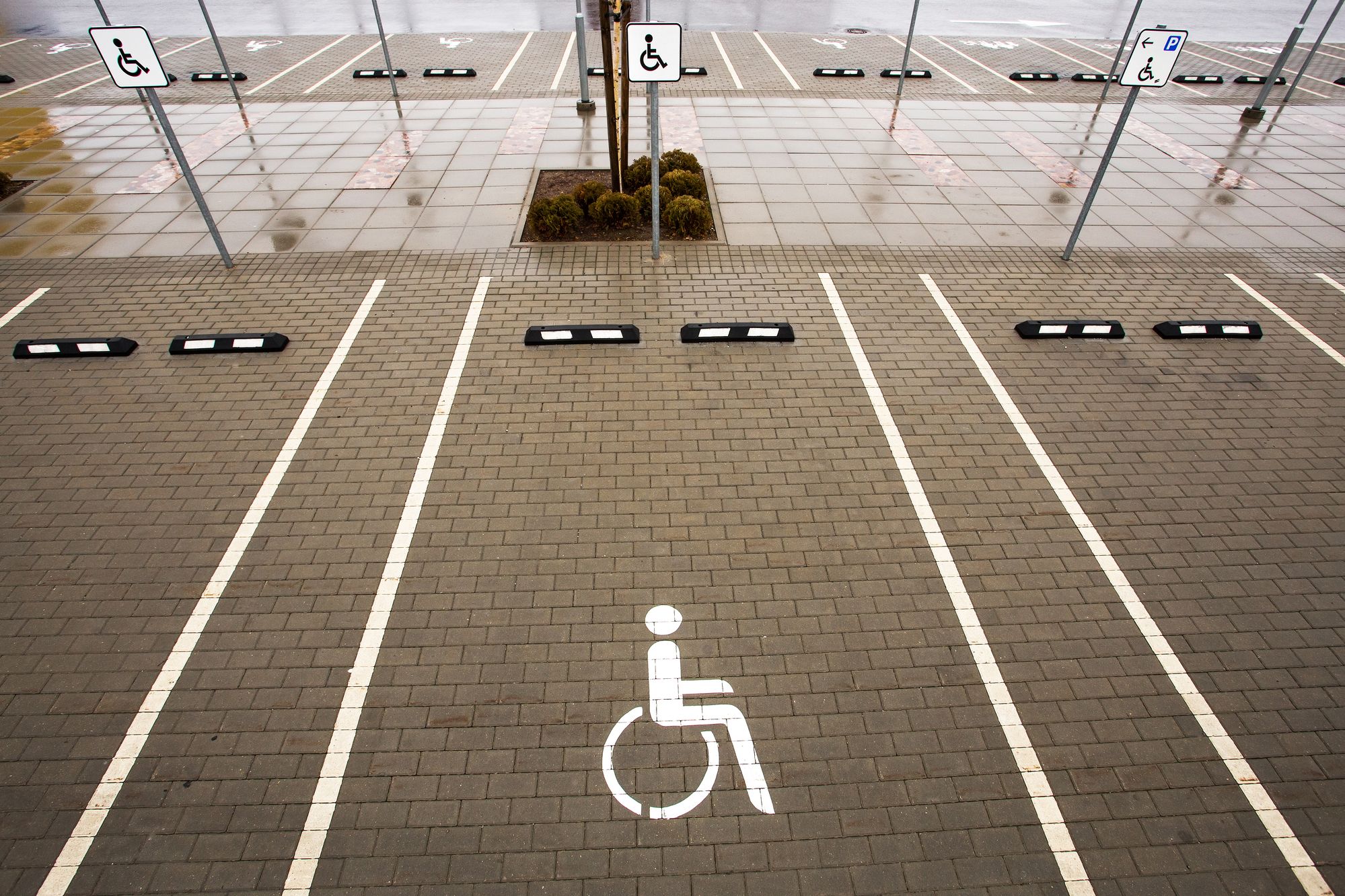 Parking places for disabled person