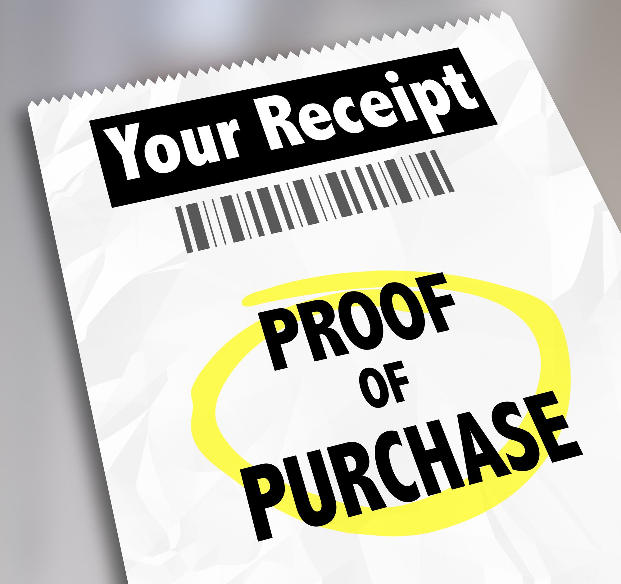 Keep your receipt for proof of purchase - settlement claim