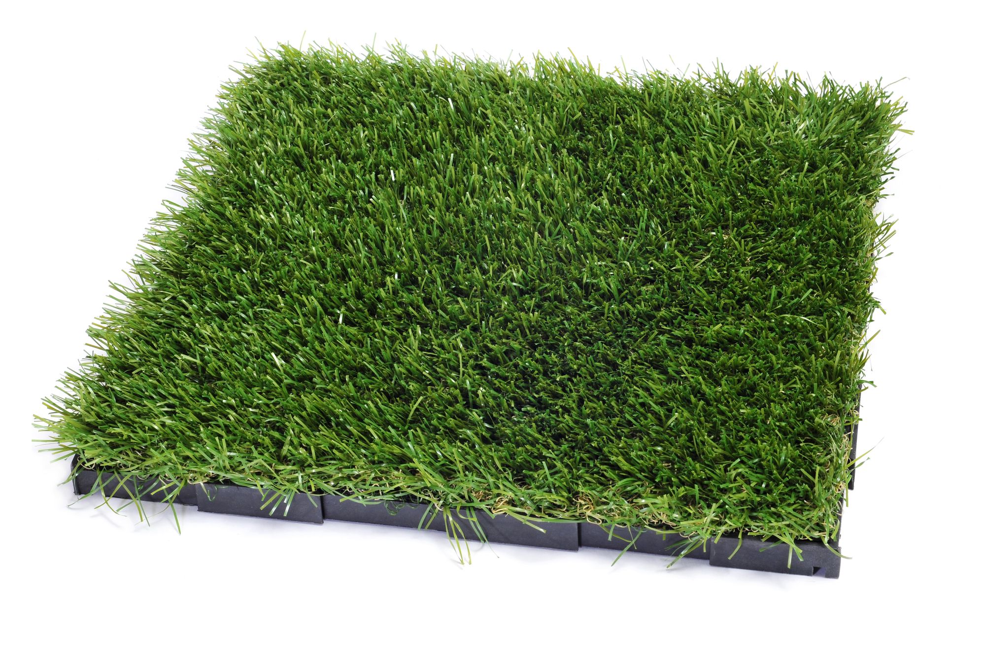 artificial turf tile on a white background