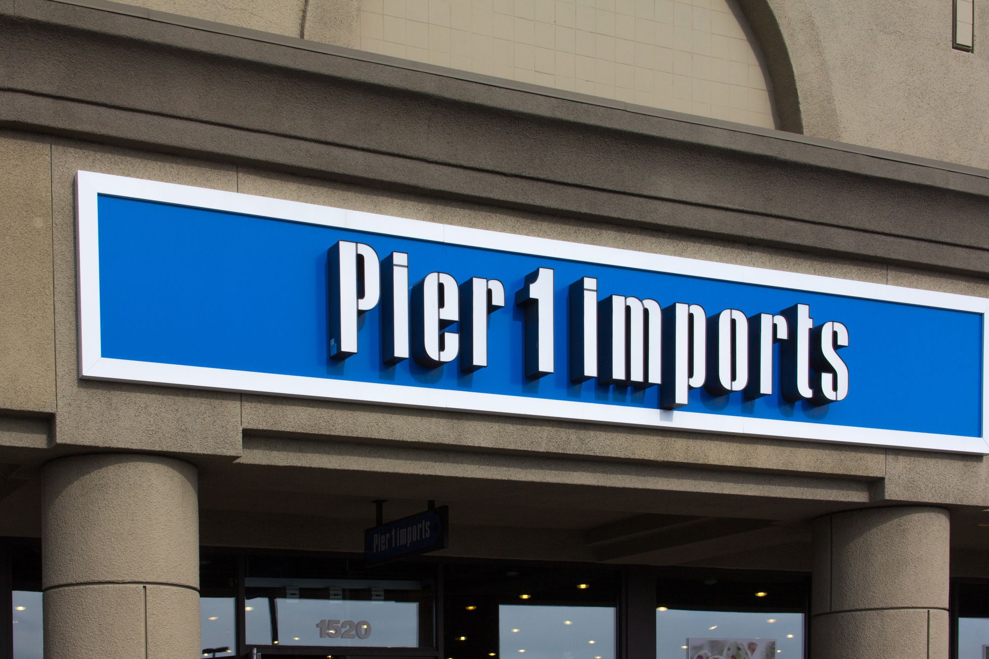 SALINAS, CA/USA - APRIL 8, 2104: Pier 1 Imports exterior sign. Pier 1 Imports is a retailer specializing in imported home furnishings and decor.