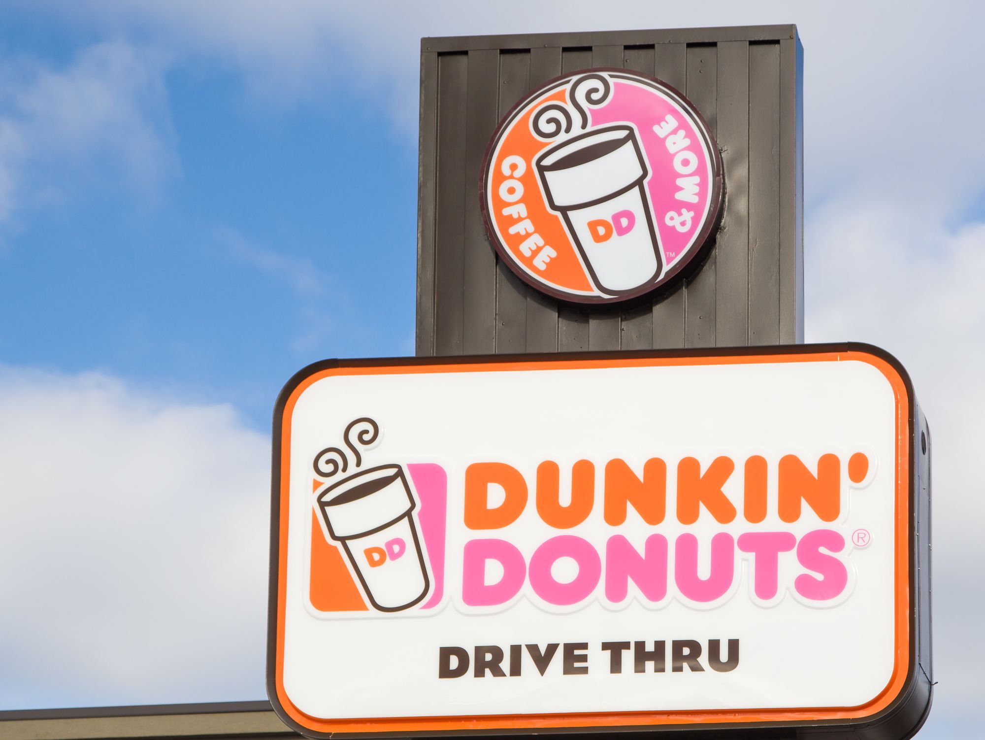 ST. PAUL, MN/USA - JANUARY 1, 2017: Dunkin' Donuts restauraunt exterior. Dunkin' Donuts is a doughnut company and coffeehouse chain.