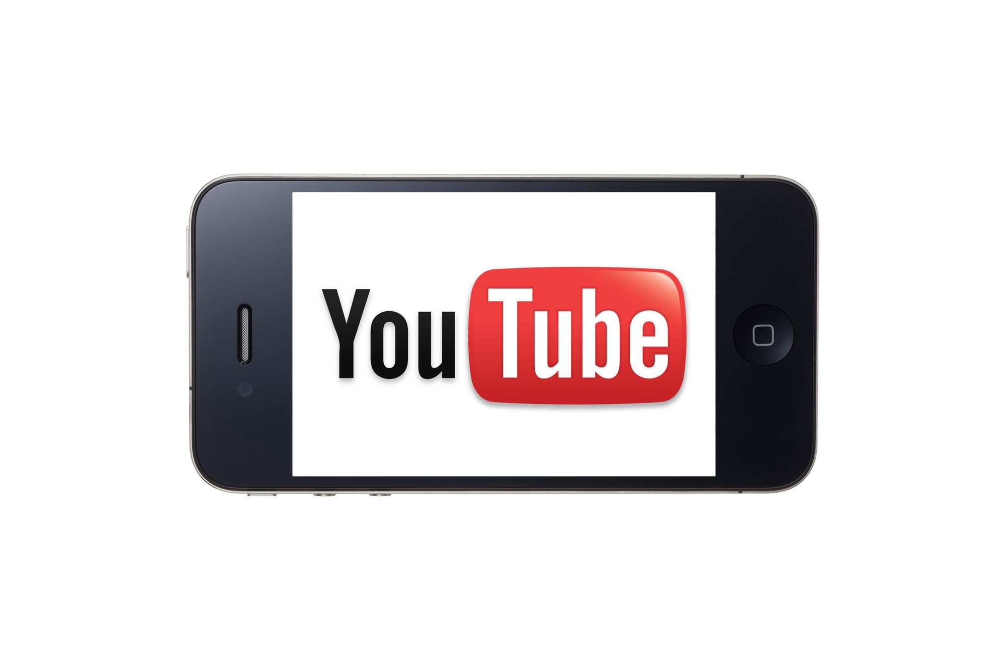 You Tube logo display on iPhone screen