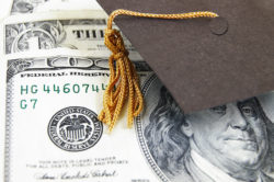 Average student loan debt is high.
