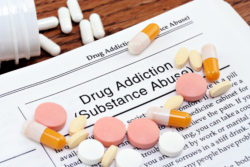 Drug Addiction and pills opioid addiction epidemic