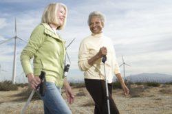 DePuy hip replacement hip implant women hiking walking