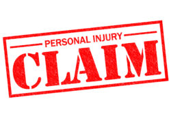 PERSONAL INJURY CLAIM red Rubber Stamp over a white background.