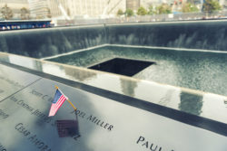 NEW YORK CITY - SEPTEMBER 12: NYC's 9/11 Memorial at World Trade Center Ground Zero seen on September 12, 2013. The memorial was dedicated on the 10th anniversary of the Sept. 11, 2001 attacks.