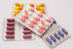 Levaquin fluoroquinolone antibiotics blister packs