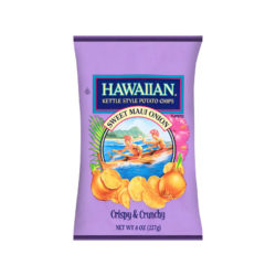 Hawaiian potato chips in the sweet Maui onion flavor