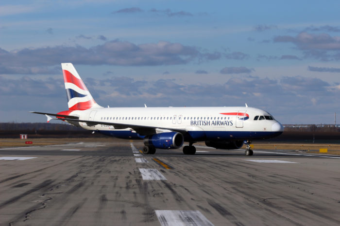 British Airways airplane on runway