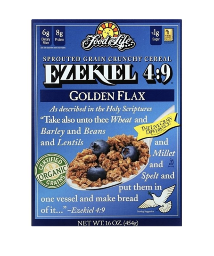 Box of Ezekiel 4:9 sprouted grain golden flax cereal