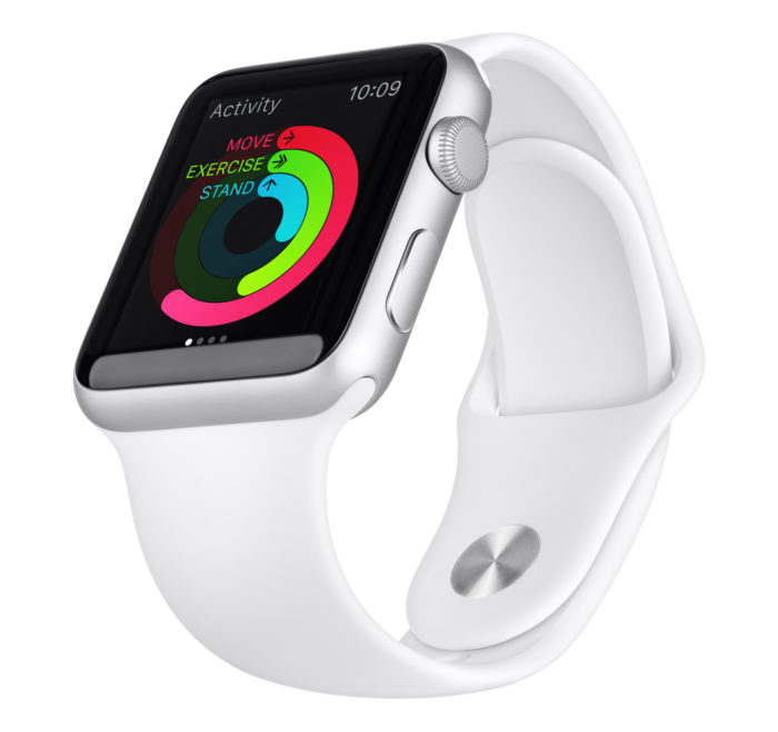apple watch with activity app open