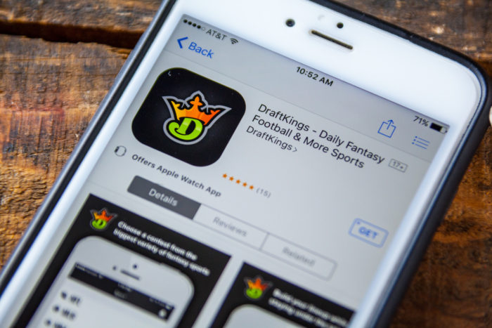 draftkings mobile app open on smartphone