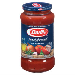 jar of Barilla marinara sauce