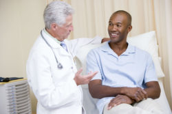 A patient consults a doctor.