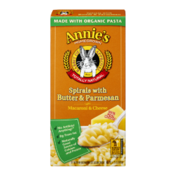 box of Annie’s Spirals with Butter & Parmesan Macaroni & Cheese