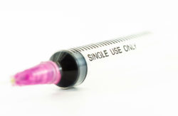 Close up of syringe