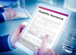 Disability insurance on tablet