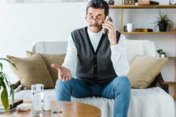 Man calling with medication questions