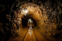 A tunnel in a coal mine