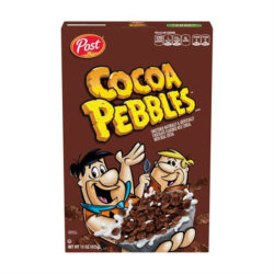 cocoa pebbles cereal box