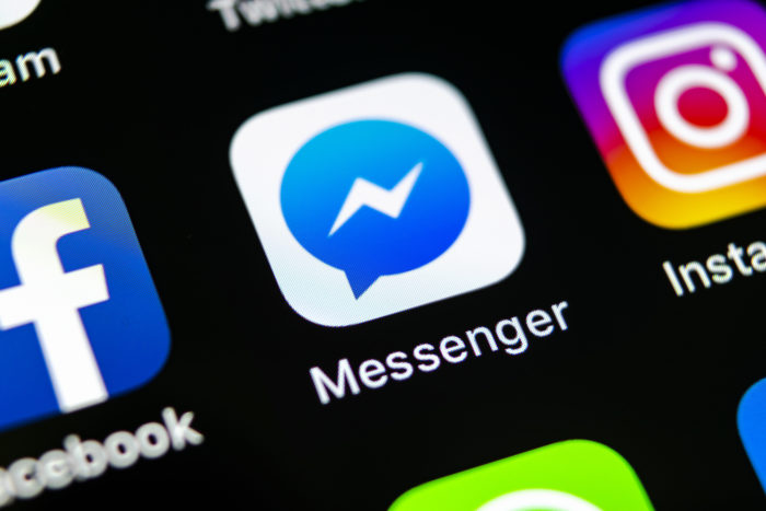 facebook messenger app on smartphone