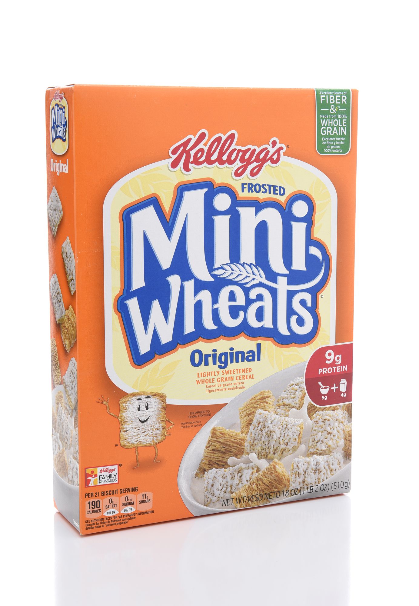 box of Kellogg's frosted mini wheats cereal - kellogg's ceral