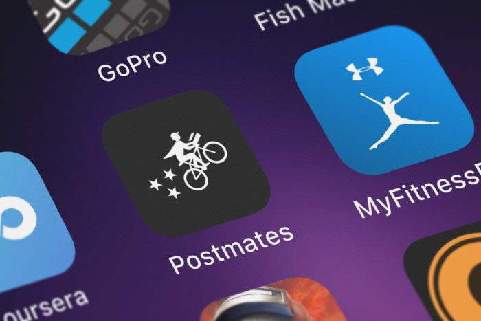 postmates app on smartphone