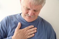 Man with heartburn