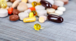 Vitamins and supplements on a table