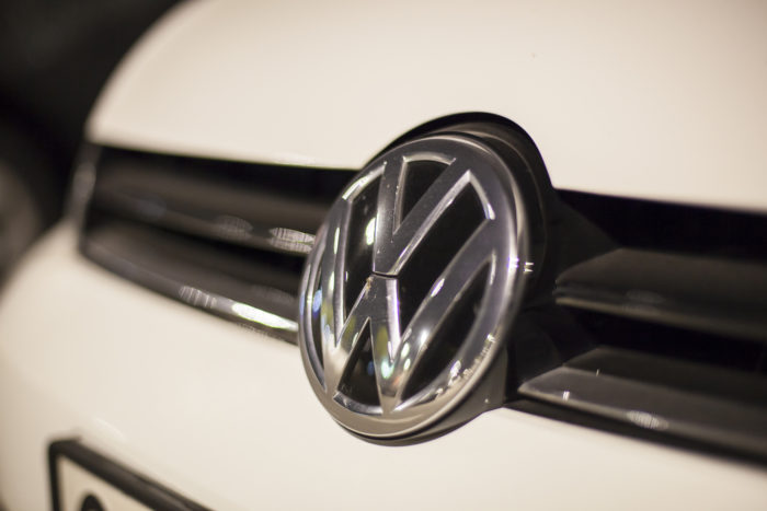 volkswagen VW logo on car
