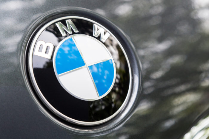 bmw logo on vehicle